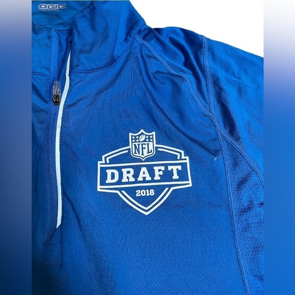OGIO ENDURANCE MEN’S NEXUS 1/4-ZIP PULLOVER Blue size Large NFL Draft Logo - Picture 3 of 9